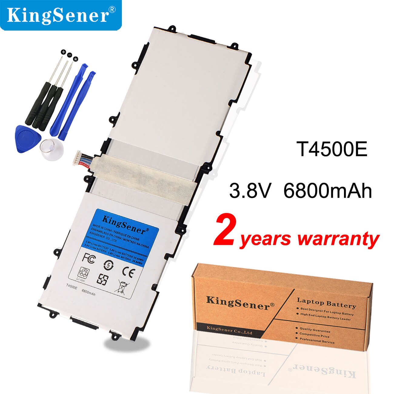 Kingsener T4500E T4500C Vervangende Batterij Voor Samsung Galaxy Tab 3 10.1 P5200 P5210 P5220 P5213 GT-P5200 SP3081A9H 6800 Mah