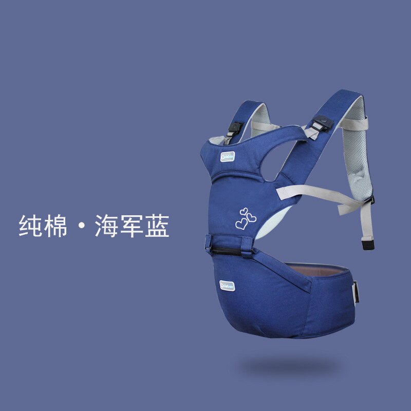 Assento do quadril do portador de bebê multifunction para o bebê de 3-36 meses, 6-em-1 maneiras de transportar, todas as estações, perfeito para caminhadas shopping travelli: Blue