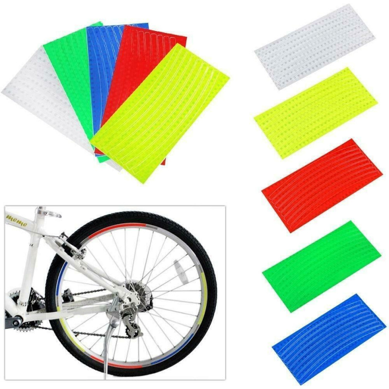 1 pcsBicycle Tire Reflective Sticker Mountain Bike Car Sticker Wheel Body Sticker Reflective Sticker Riding Equipment