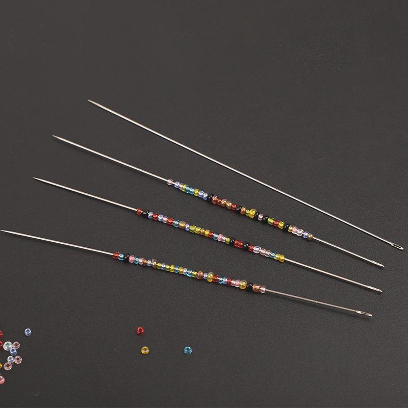 30 Uds. Agujas de Metal para cuentas, collar, pulsera, herramientas, alfileres de aguja de rosca automática de acero inoxidable para suministros de joyería
