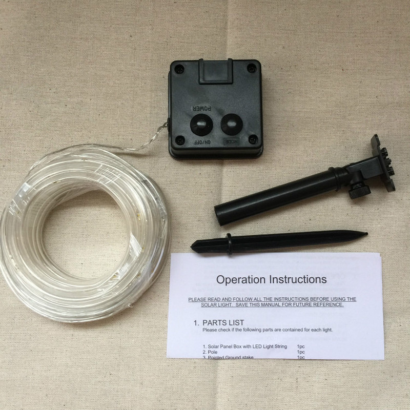 50/100 LEDs Solar Powered Rope Tube String Lights Outdoor Waterproof Fairy Lamps Garden Garland For Christmas Yard Decoration