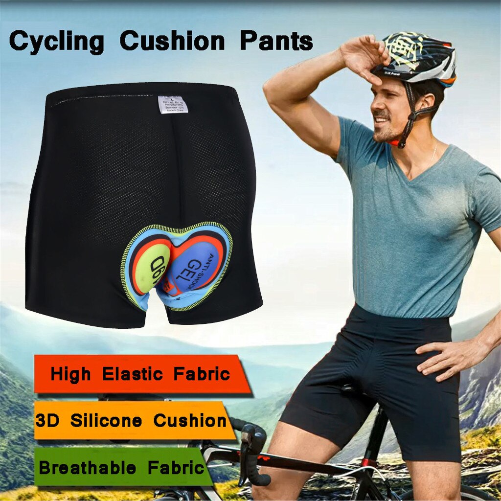 Men 3D Bike Shorts With Sponge Gel Padded Cycling Underpant Bicycle Shorts Bike Underwear Riding Clothing #C