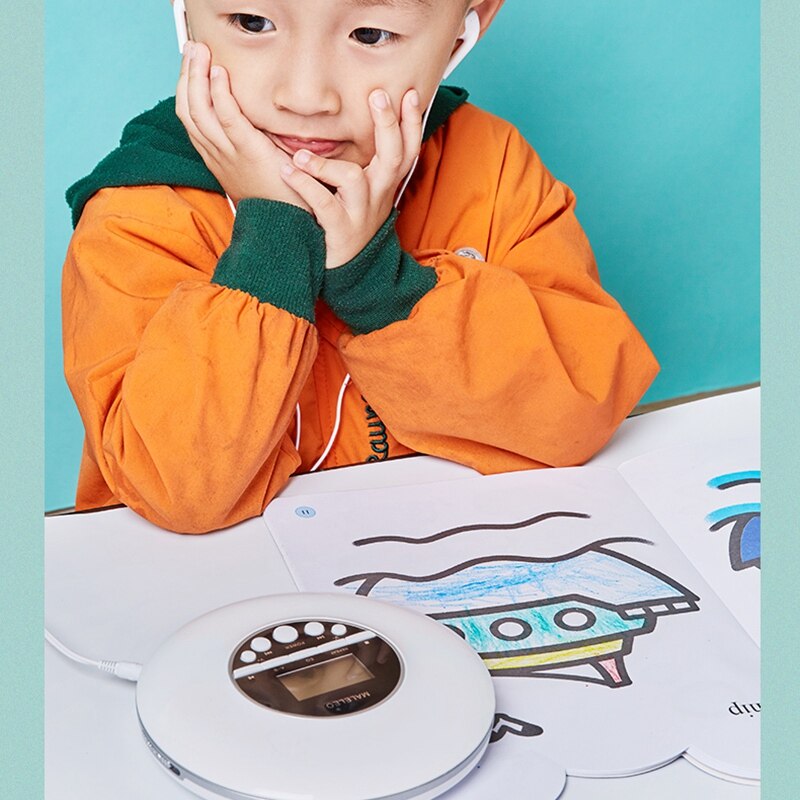 Portable CD Player, for Adults Students Kids Personal Compact Disc CD Player with Headphones Jack, Walkman with LCD Display -Bla