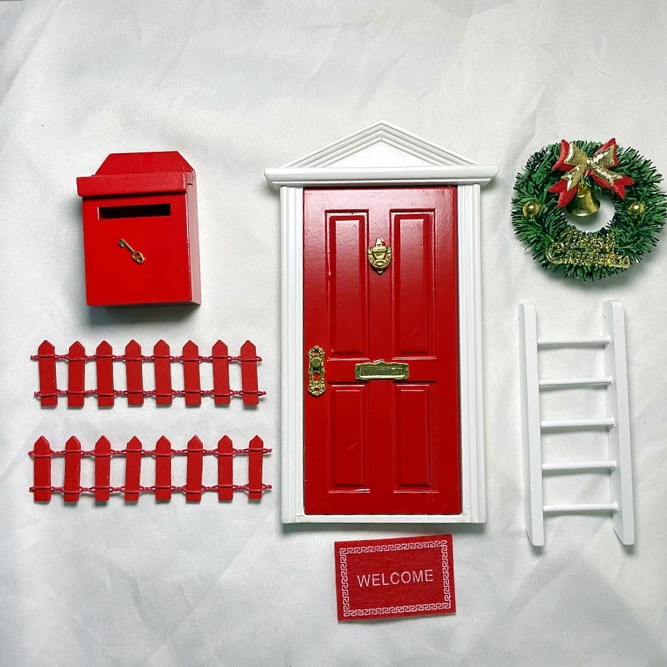 Porte d'elfe Miniature en bois, porte féerique, Mini maison, accessoires, jouet de jeu, pour enfants, meubles, Simulation Miniatures
