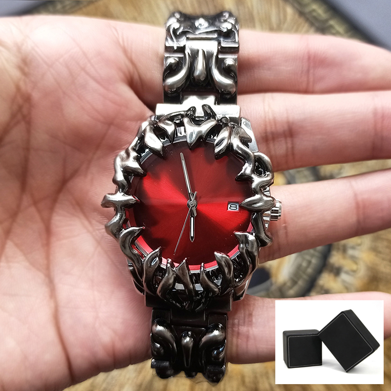 Relojes clásicos Retro con garra estilo alabastro Y2K para hombre, reloj europeo y americano, de nicho Ins avanzado alienígena a la: Rosa