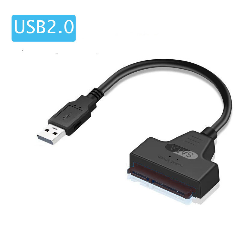 Cable SATA a USB 3,0/2,0 de hasta 6 Gbps para disco duro externo HDD SSD de 2,5 pulgadas, adaptador de 22 Pines, Cable USB 3,0 a SATA III: Blanco