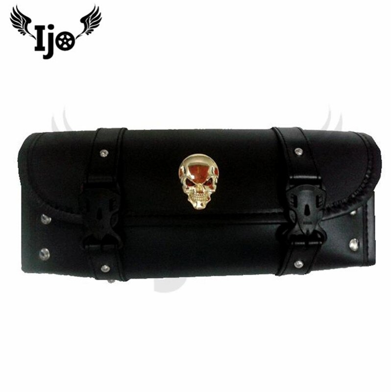 sacoche moto saddle bag Skull for Vespa harley softail mochila moto maletas moto alforjas para moto tank bag motorcycle bag: yellow Skull