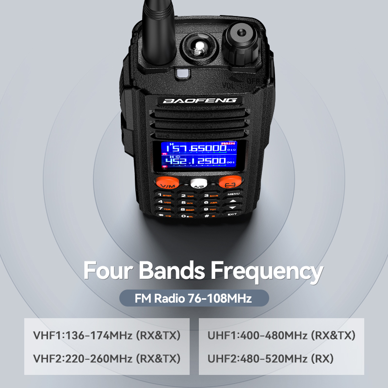 Baofeng UV-27 Walkie Talkie High Power FM NOAA 999CH Wireless Copy Frequency Type-C Portable Long Range 2 Way Radio For Camping