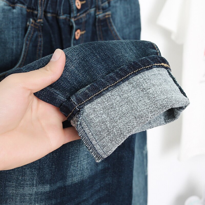 Jeans en Denim pour femmes, pantalon de grande taille, 5XL, taille élastique pour 100kg, longueur cheville, été, Empire, décontracté