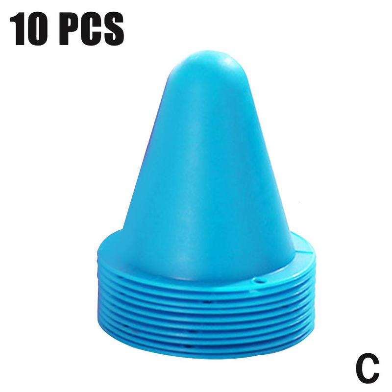 Conos para hacer agilidad de Slalom, 10 piezas, herramientas de cono de patinaje, Entrenamiento de deportes al aire libre, 7,8x7,5 cm, deportes de tráfico H4N8: C