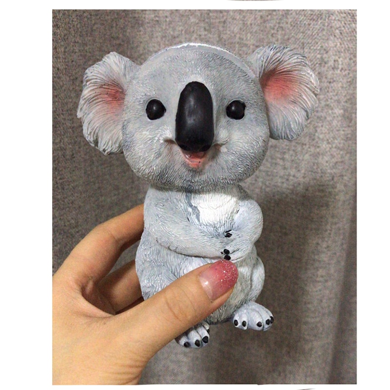 Söta koalafigurer djurstatyer hartsglasögon stativ penna solglasögonhållare behållare skrivbord heminredning