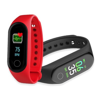 M4 intelligente horloges met kleurenscherm, sporthorloge met bluetooth, waterdicht, bloeddrukmeter en hartslagmeter voor fitness.