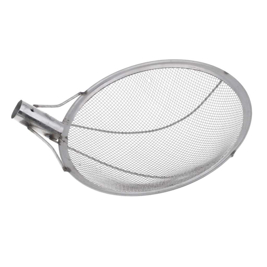 Portable Fishing Landing Net Steel Wire Alloy Frame Fishing Keeper Netting