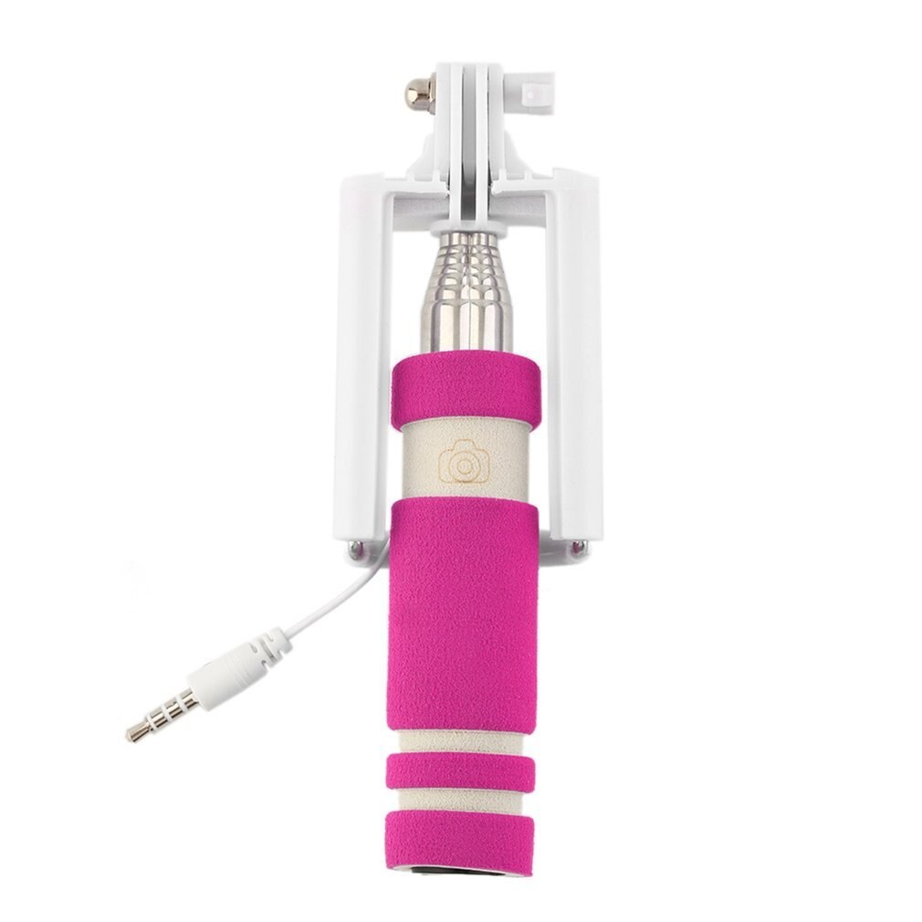 Colorful 14-60cm Mini Extendable Handheld Selfie Stick Wired Remote Shutter Monopod For iphone For huawei For Samsung