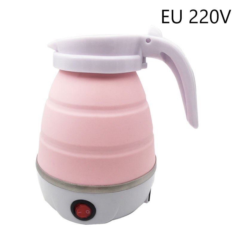 Bouilloire pliable Portable 100V ~ 240V, Mini-bouilloire Portable, avec mise hors tension automatique, pour la cuisine et la maison: US Pink