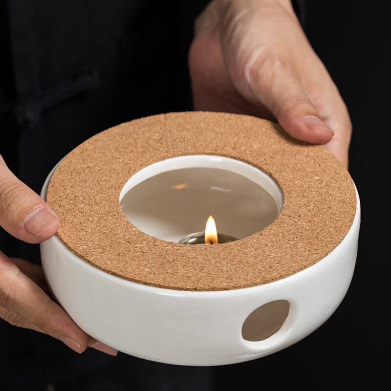 Mini Portable Ceramic Teapot Holder Base Teapot Warmer Insulation Base Coffee Water Warmer Candle Holder Tea Accessories