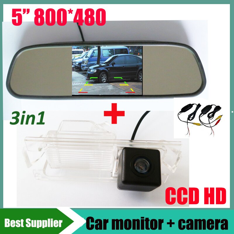 CCD auto achteruitrijcamera parking camera voor Kia K2 Rio Hatchback Kia Ceed backup reverse camera met auto monitor spiegel TFT LCD
