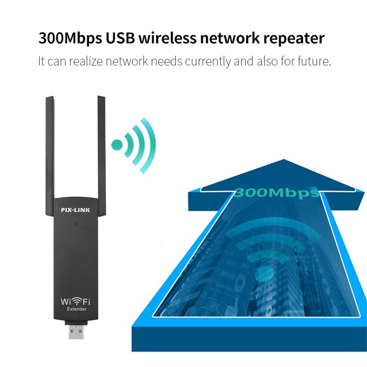 Wireless Router 300Mbps WiFi Repeater USB converter Amplifier 802.11N Signal Booster Extender 2.4G Wifi Repiter Dual Antennas