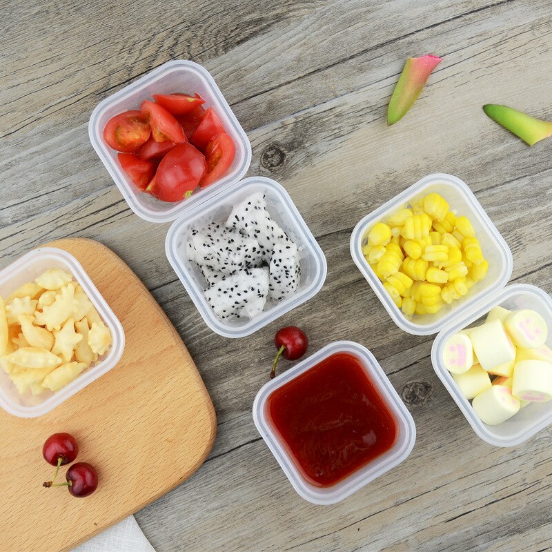 Small Grid Dessert Fruit Separate Storage Frozen Box Complementary Food Box Fresh-keeping Box Baby food supplement storage box