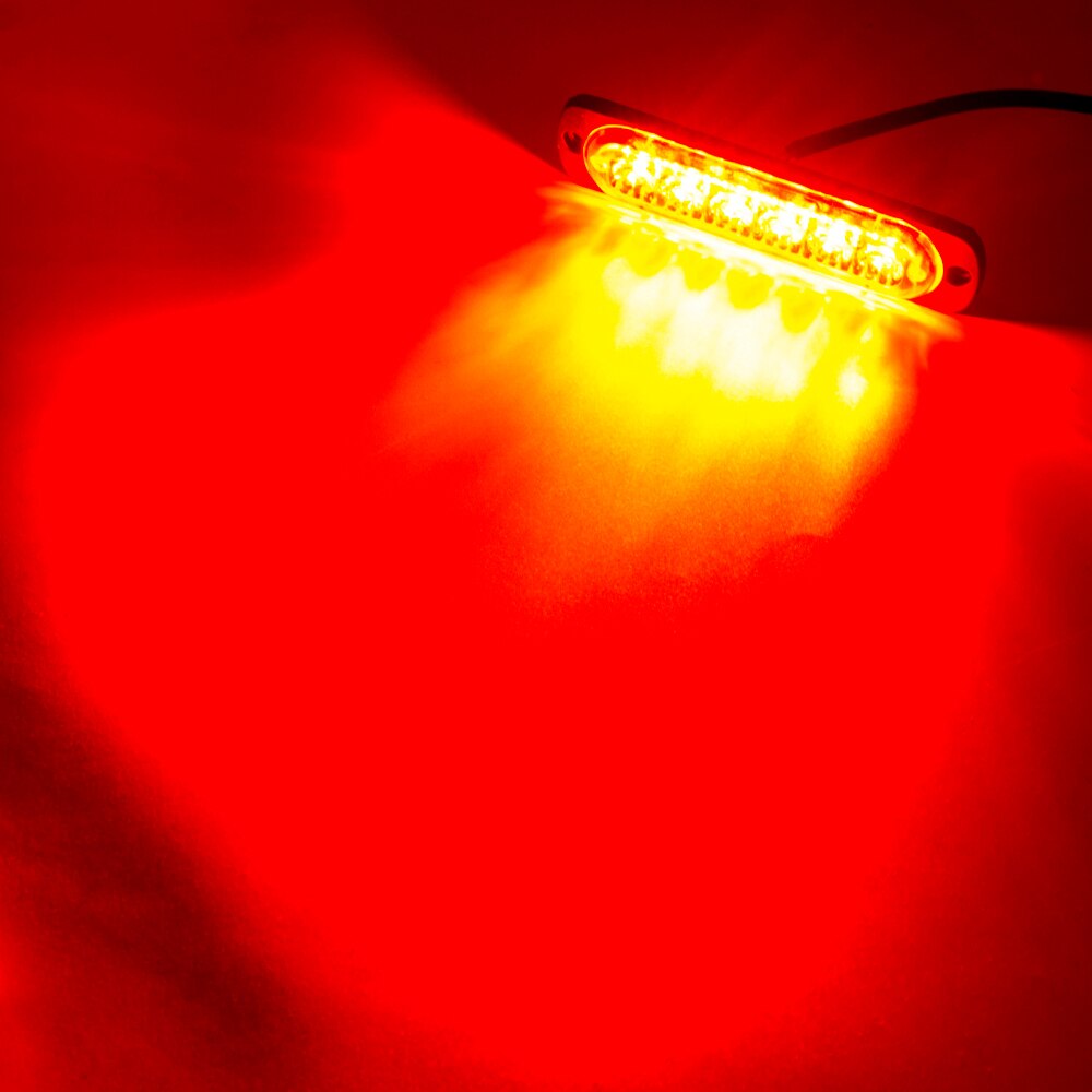 Bogrand auto strobe blinkende lampe 15 mønstre advarsel led lys 6w nødpoliti lysbjælke hvide billys