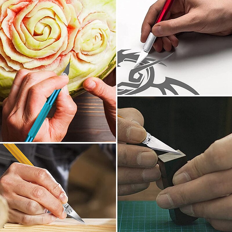 Hobby Knife Craft Knife Art Knife Precision Knife 36 Pack With 16 Sharp Hobby Knives And 20 Spare Hobby Knife Blades