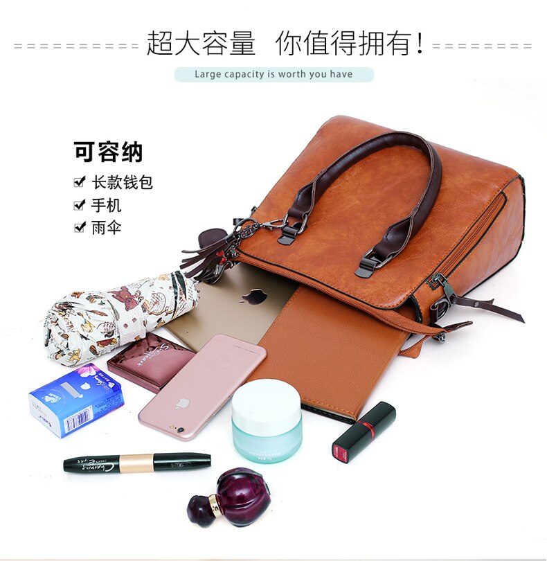PUIMENTIUA 4 pièces/ensemble sacs à main de luxe femmes couleur unie sac à main femme sac à bandoulière voyage Shopping dames sac à bandoulière