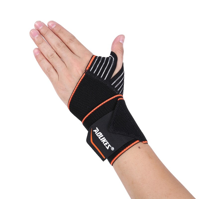 Muñequeras deportivas, muñequeras, muñequeras de recuperación de esguince para ciclismo, tenis, gimnasio, accesorios: Naranja
