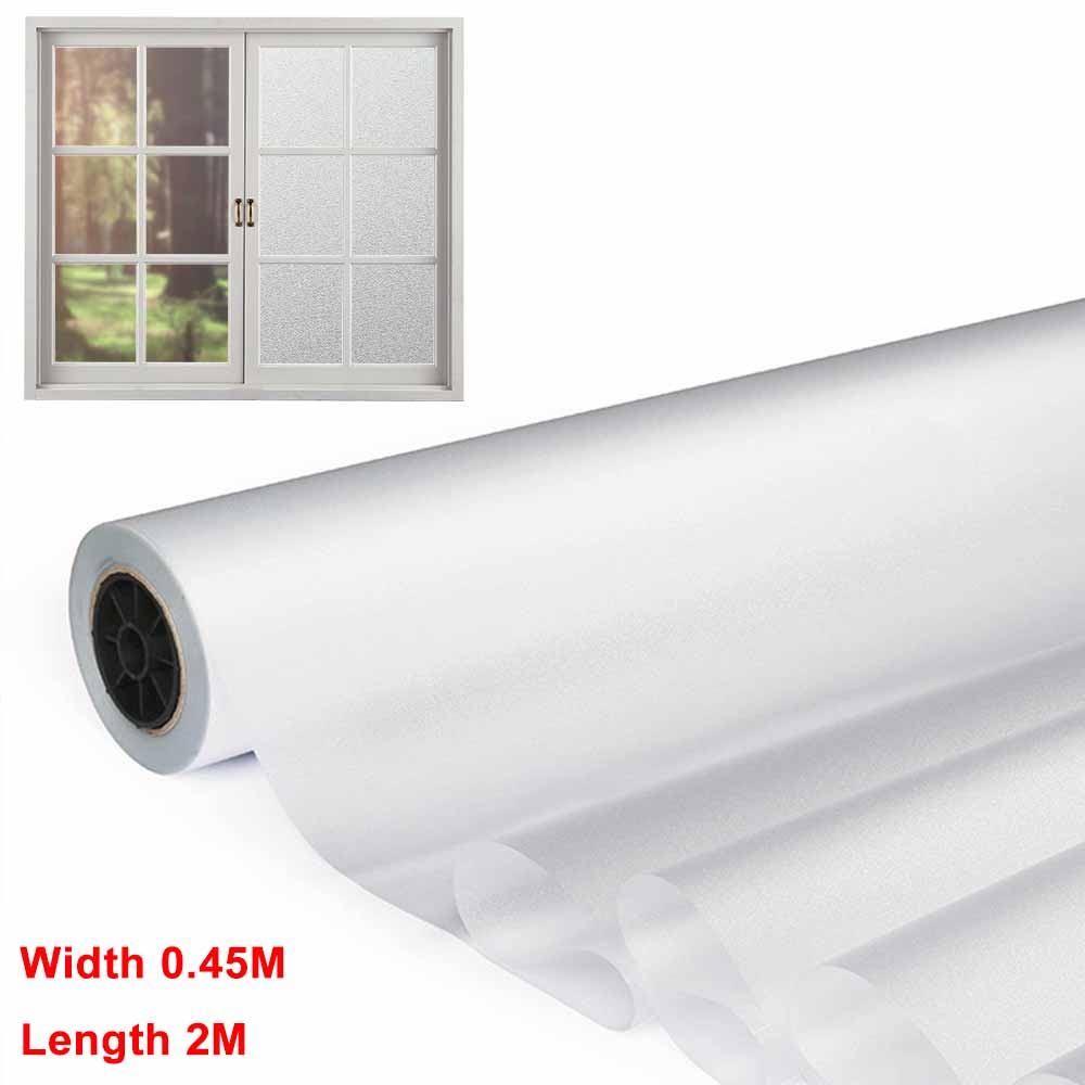 45x200cm Matte Window Film Stained Glass Decorative Window Sticker Privacy Frosted Self Adhesive Film Window Decal For Glass