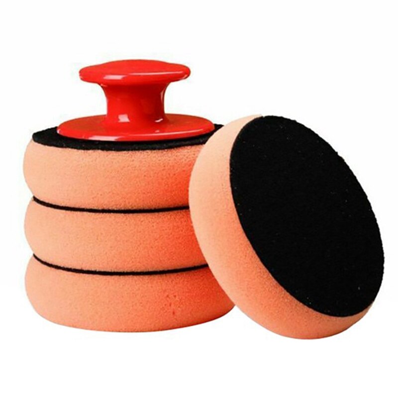 Car Wax 5-Piece Set Of Car Polish Sponge Durable Dual-Use Automobile Wash Polishing Pad Manual Home Cleaning Tool