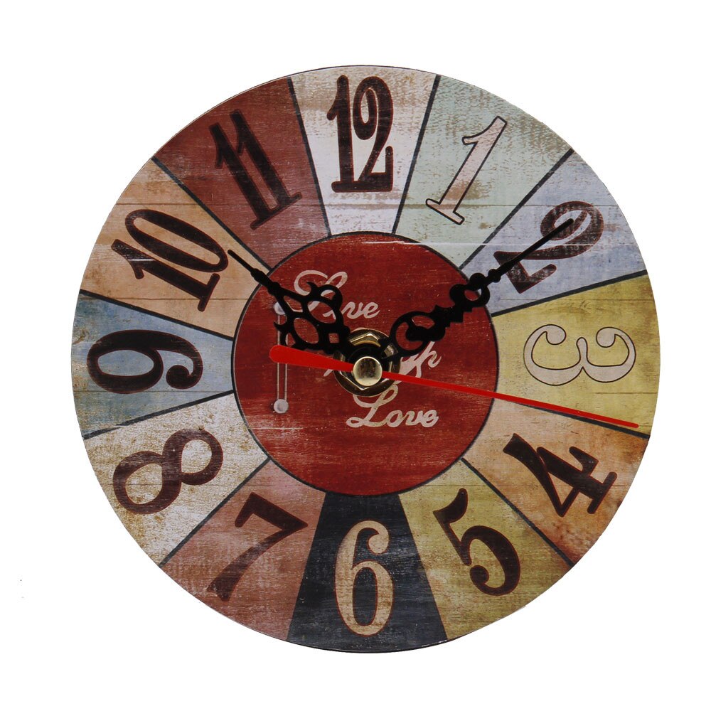 Vintage Style Antique Wood Wall Clock for Home Kitchen Office: E