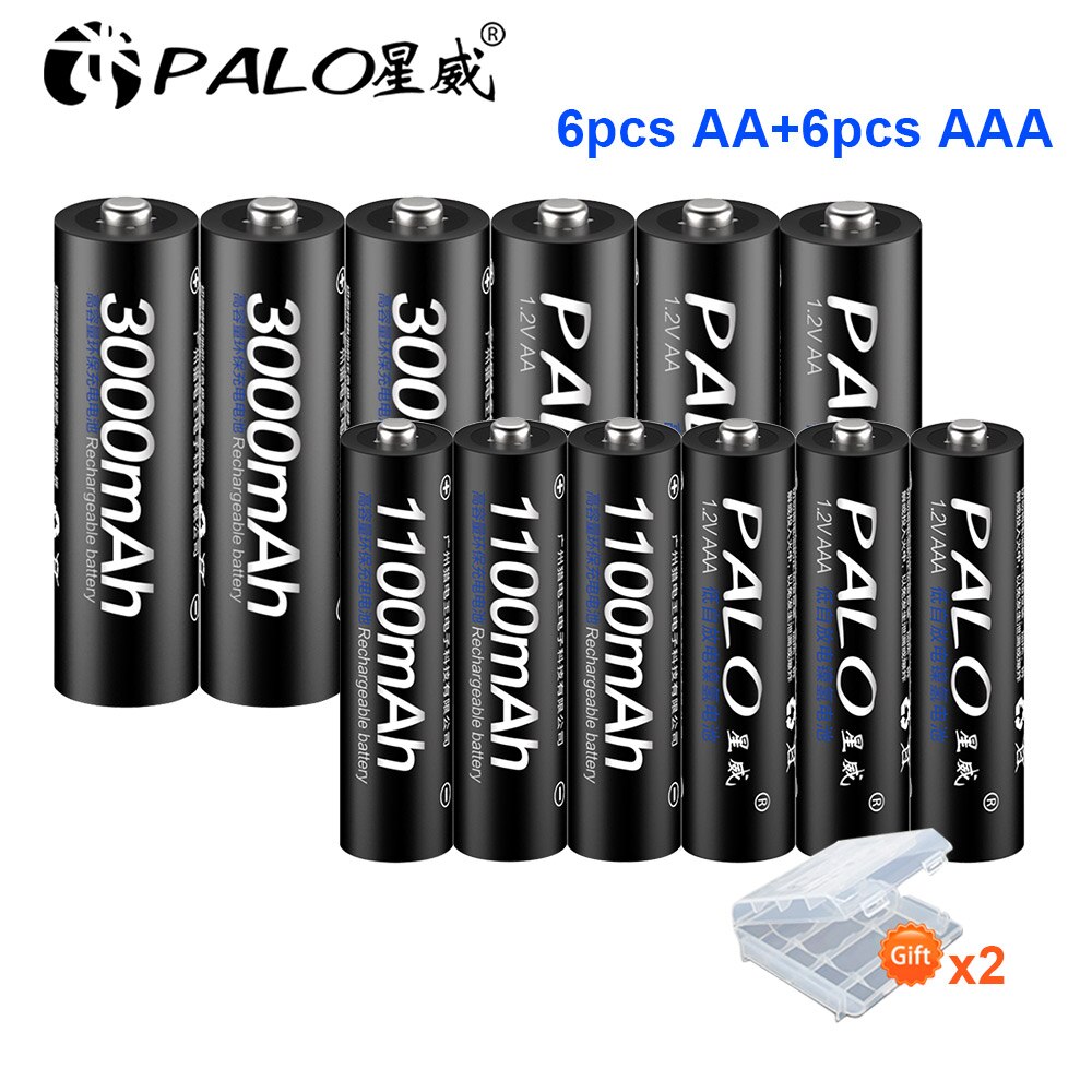 1.2V Aa Batterij Oplader Voor 1.2V Ni-Mh Aa Aaa + Aa 1.2V Oplaadbare Batterijen + Aaa Oplaadbare aaa Batterij Batterijen Voor Speelgoed: 6AA and 6AAA