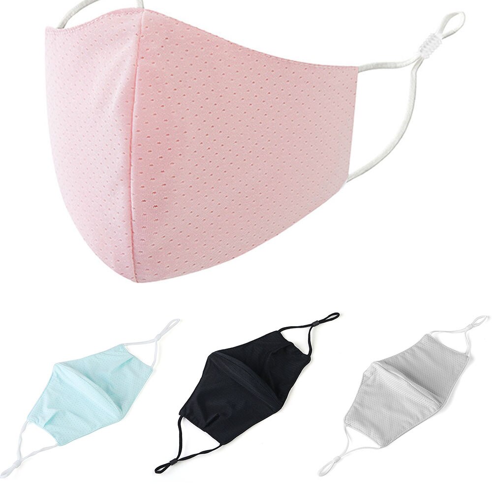 novedosa de seda de hielo boca Cosplay hombre mujer mascarillas Unisex cara sol protección calle deportes de ciclismo transpirables de adultos máscara