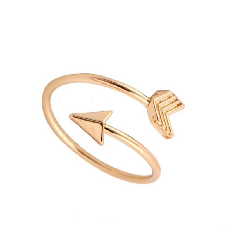 1Pc Ring Verstelbare Gouden Knoop Bruid Koppels Open Kruis Hollow Out Valentines Heart Wedding Vrouwen sieraden: A