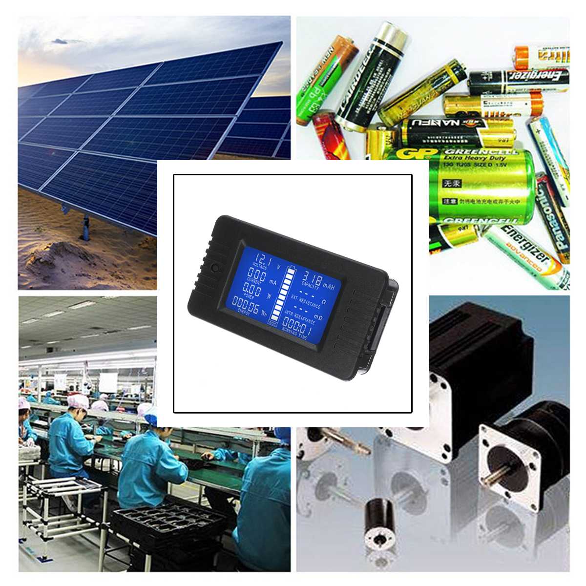 ZEAST DC Multifunction Battery Monitor Meter 50A/200A/300A LCD Display Digital Current Multimeter Voltmeter Ammeter