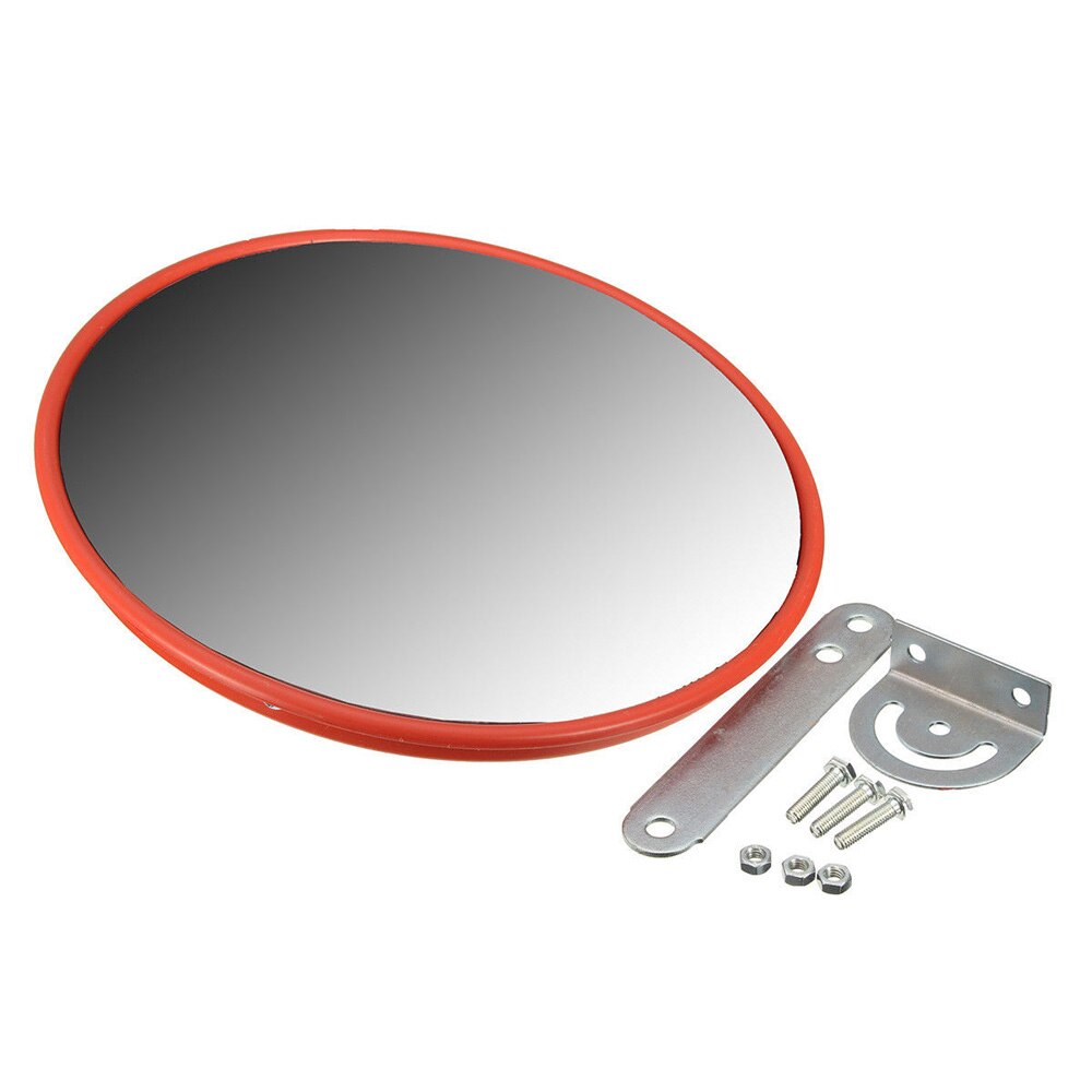 2m Viewing distance Traffic Convex Mirror Driveway Safety Viewing Distance Red 30cm Wide Garage Parking Street 130 degrees