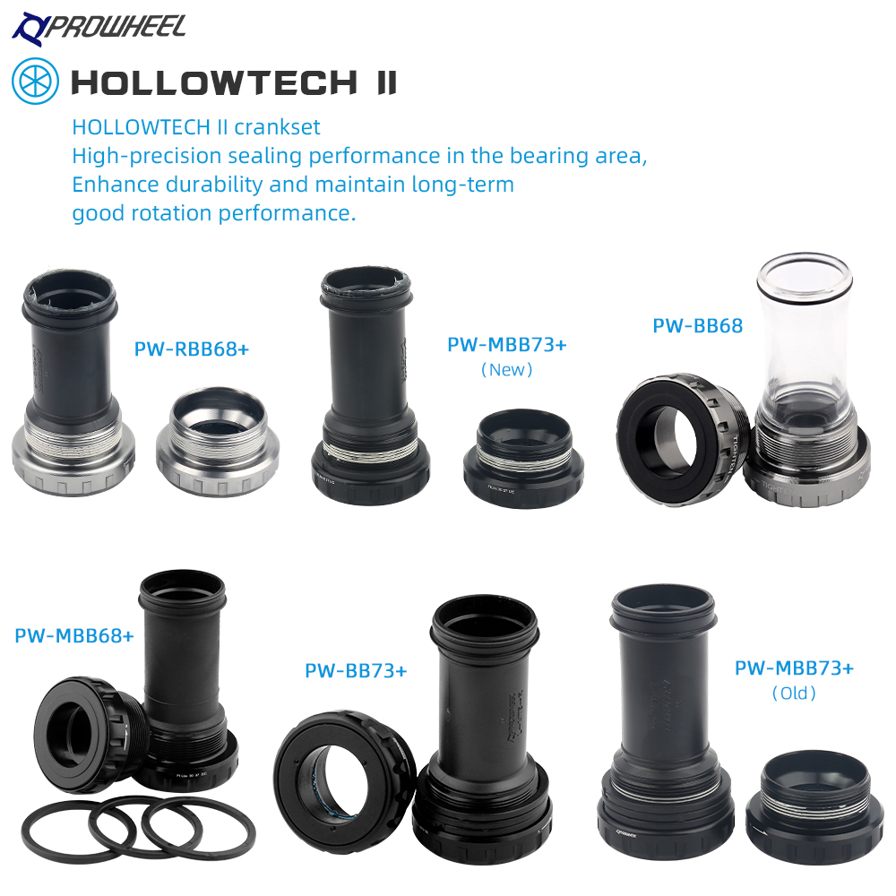 PROWHEEL Bicycle Bottom Bracket RBB68+ MBB73+ MBB68+ BB73+ Threaded Bottom Bracket MTB Bike Bearing MTB Sealed Bearing BB Part