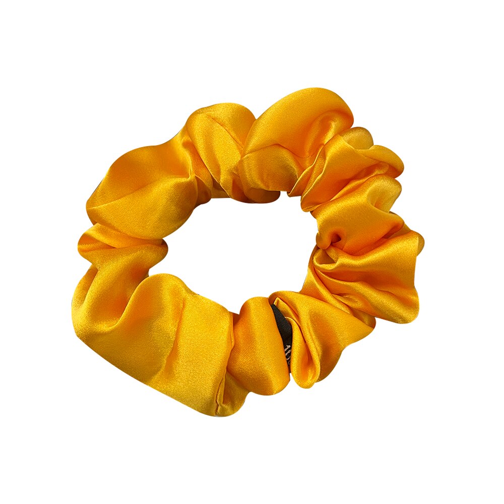neue 100% Reine Maulbeere die Seide Große Krawatte Haar Seide Einfache Reine Farbe retro Haar Bands Für Frauen Haar Krawatte seil Zubehör Mädchen: Gold