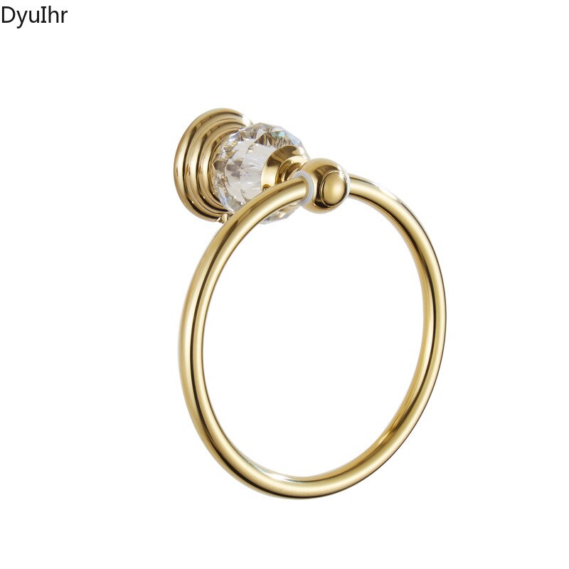 Europese Stijl Golden Crystal Handdoek Ring, Ring Handdoekenrek, Handdoek Opknoping Ring, Antieke Badkamer Handdoek Rek, badhanddoek Opknoping