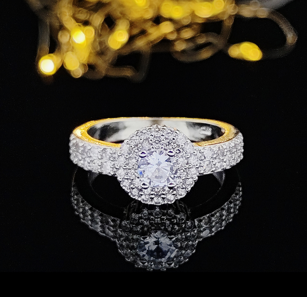 Bagues de mariage en argent sterling 925, ensemble 3 en 1, bague de fiançailles, bijoux de mariée à la Moonso R4629