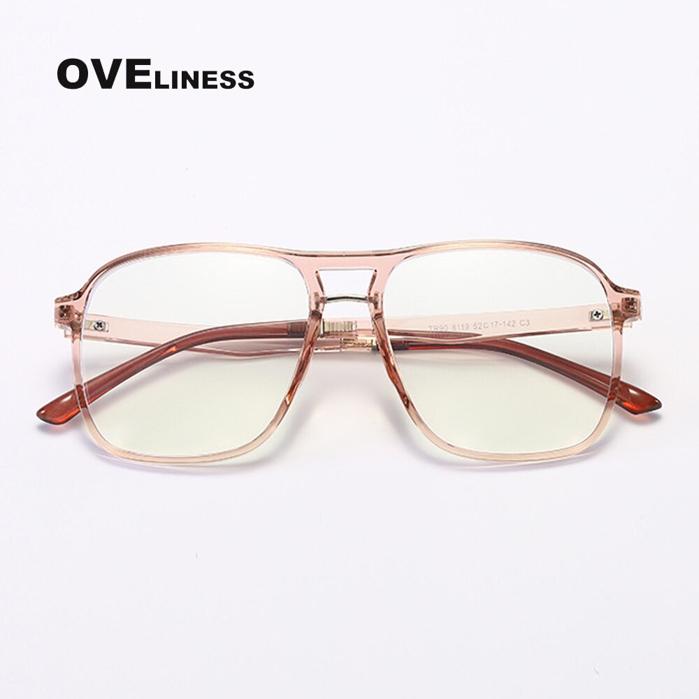 Anti Blue Light Glasses Men Bluelight Radiation Women TR90 Computer Gaming Glasses Blue Light Blocking glasses UV Eyewear frame: tea