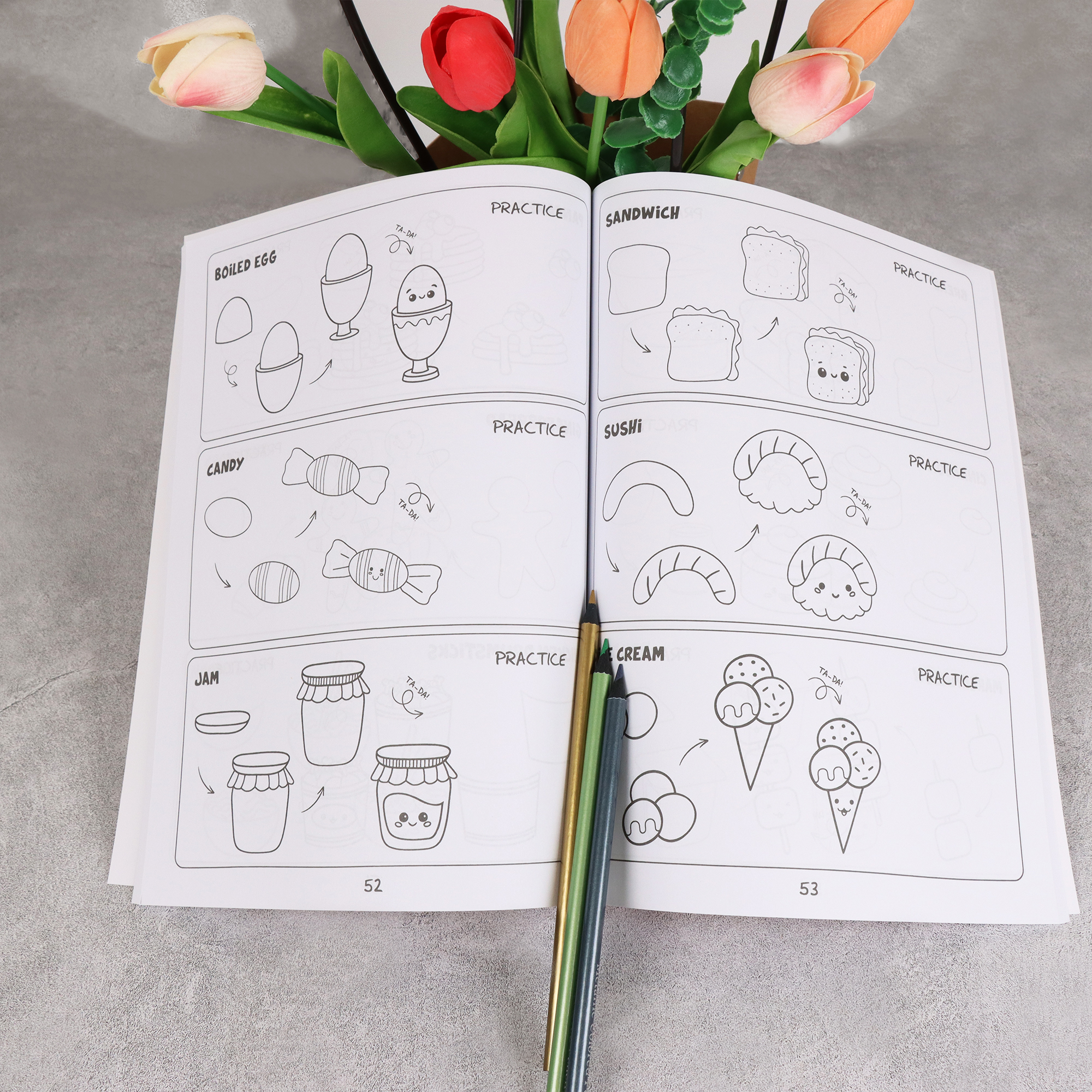 How to Draw Anything for Painting Enthusiast, 300 Cute Step-by-Step Simple Drawings of Adorable Things, Animals, Food,