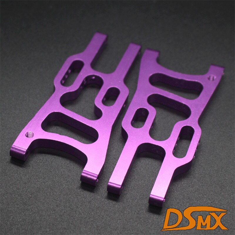 2pcs HSP 106019 Aluminum Front Lower Suspension Arm 06011 1/10 Upgrade Parts For 94107 94106 94170: Purple 