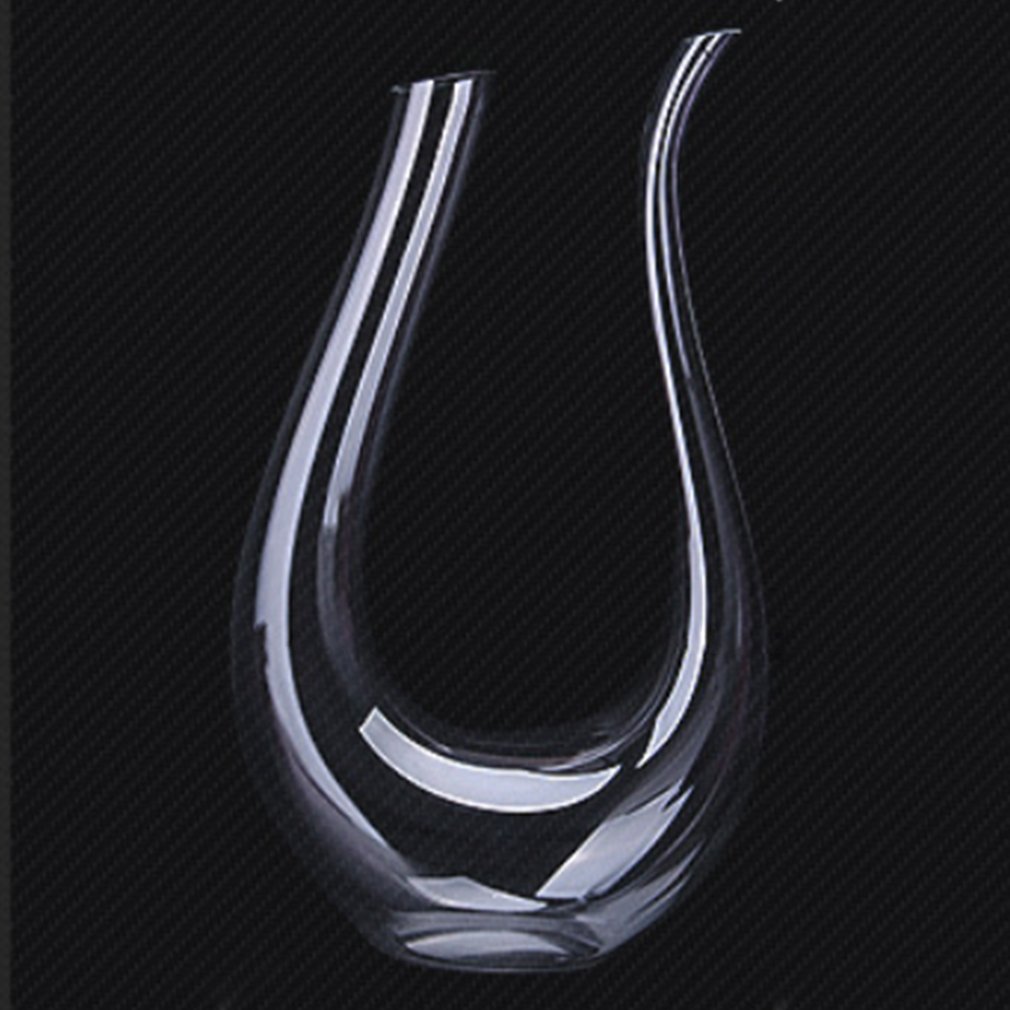 U-Shaped Hand-flown Glass Red Wine Decanter Aerator Liquor Dispenser Pourerevel Spout Crystal Caraffe Bar Glass Holder