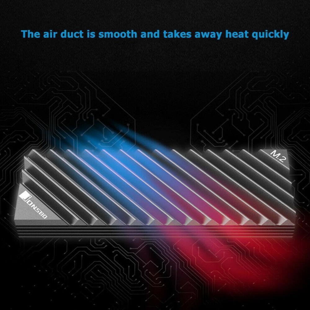 M.2 2280 SSD Hard Disk Aluminum Alloy Heat Dissipation Heat Pad For Desktop Fin Sink PC Thermal with S0B9