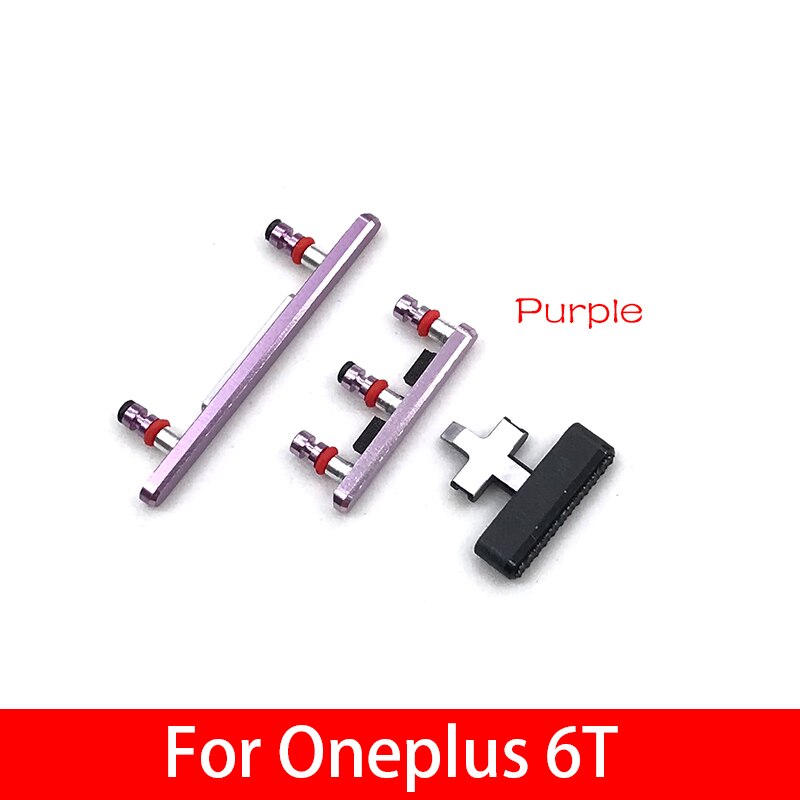 側のボリュームボタン + 電源オン/オフ Buttton キーセット交換部品 Oneplus 2 3 6T 7 プロ: 6T Purple