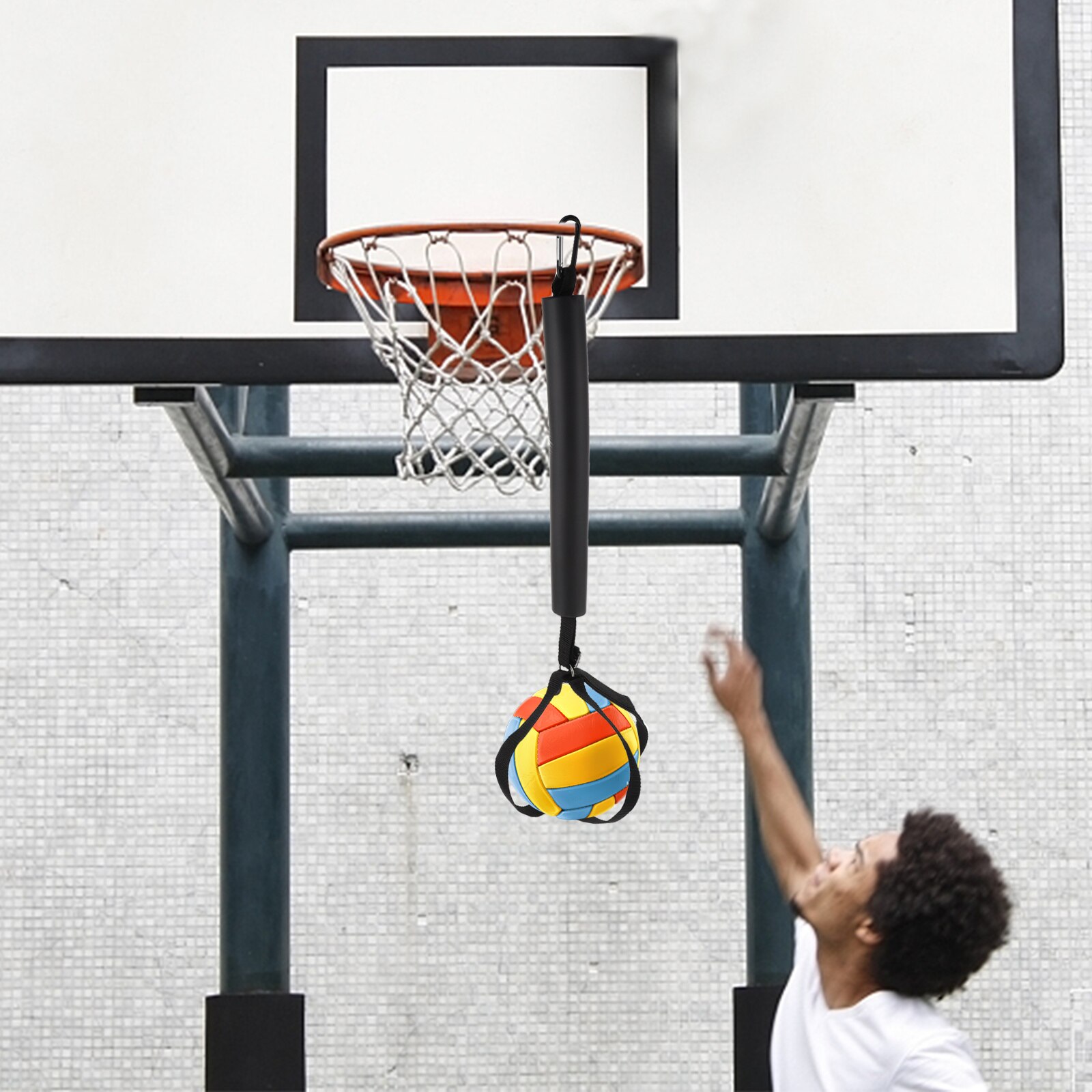 2 stück aufhängungsbänder für volleyball und basketball, verstellbare länge, halterung