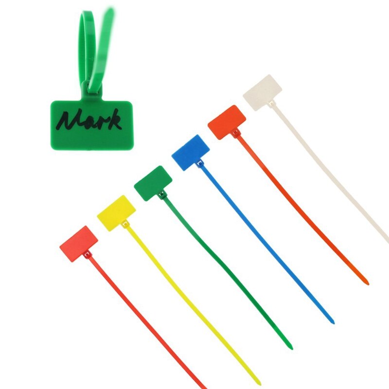 Blue Zip Ties Tags Nylon Cable Marker Self-Locking Colourful Wire Strap Label Ties - PVC Coated Stainless Steel Cable Ties And Nylon Cable Ties