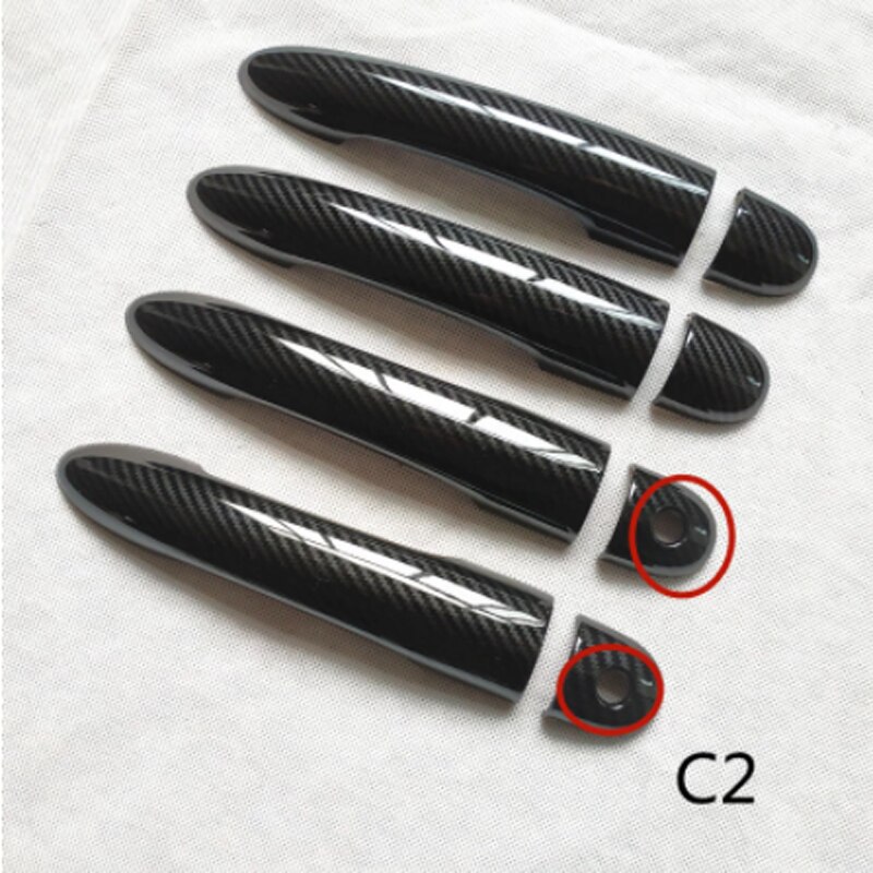 Deurgreep Cover Fit Voor Renault Clio 3 Iii Mk3 Handvatten Covers Trim Plastic Imitatie Auto Accessoires Carbon Fiber