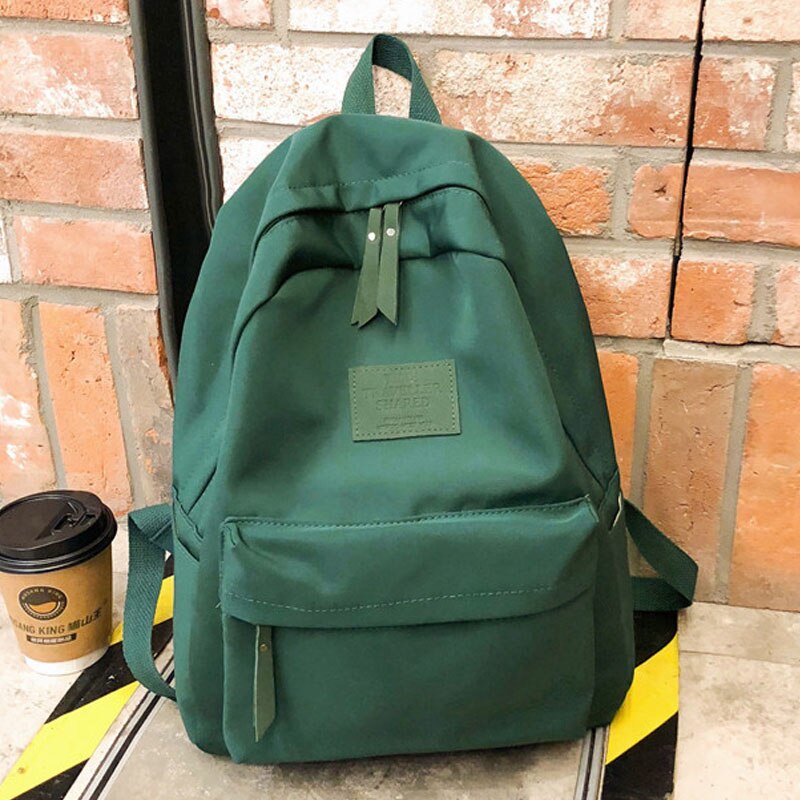 Women Backpack Pretty Style Backpack Girls School Bags Durable Nylon Travel Backpack Female School Backpack Mochila SAC: Green