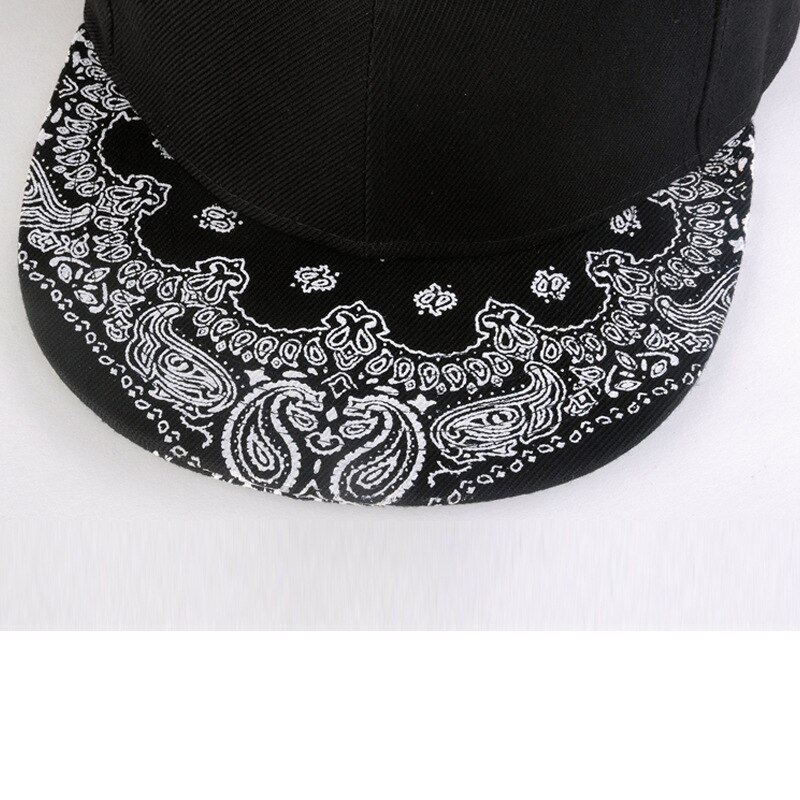 Donkere icoon bandana platte rand verstelbare hiphop pet mannen vrouwen unisex streetdance hoed